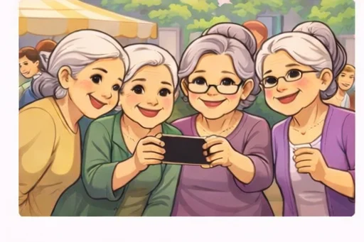 Friends gathered close around a phone, sharing a moment together